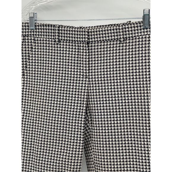 Theory Pants Treeca Winhall Women Size 2 Houndstooth Black White Ankle - Picture 12 of 15